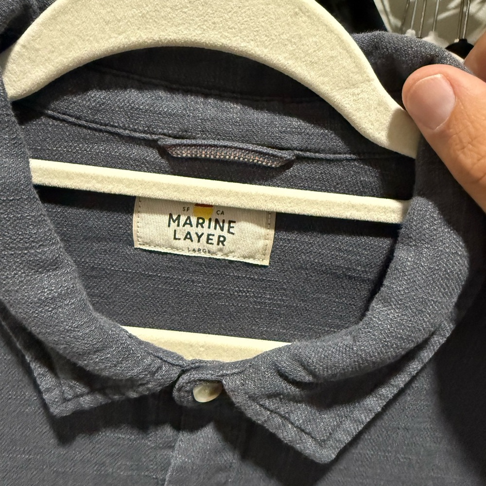 Marine Layer Stretch Selvage Long Sleeve Shirt - Picture 4 of 5